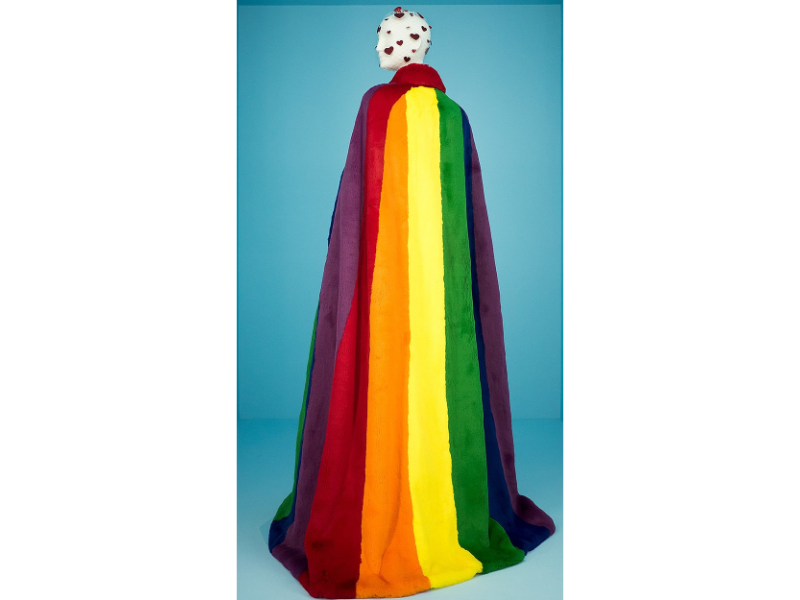 rainbox garment on mannequin